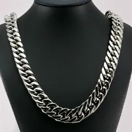 New Style Cool Men Jewelry 15 mm 24 '' Ogromny duży stal nierdzewna ciężka grube krawężnik łańcuch naszyjnika do świątecznych wakacji2604