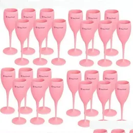 SCHEDE DI VINO NUOVO ACRILICO Veuve arancione rosa Flauti di champagne arancione all'ingrosso Vage di vino Cups FY5883 JY18 DELLA CONSEGNA DELLA CONSEGNA GARDENE KI DHBJM