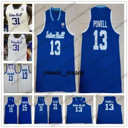 Jam Custom 2020 Seton Hall Powell Jersey 0 Quincy McKnight 22 Myles Cale 31 Angel Delgado Nzei 남성 청소년 키드 NCAA 농구 4XL