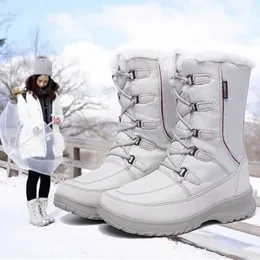 Camel Offizielles Flaggschiff -Laden Nordost -Außenschuhe der Frauen wasserdichte und Anti -Slip -Mittelröhrchen -Plüsch -Dorf Ski