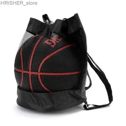 Utomhuspåsar Små basketväska Mesh Foldbar DrawString Ball Sport Equipment Bag Soccer Gym Bag For Volleyball Baseball Swimming eller Beachl231222