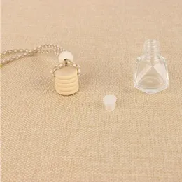 Free DHL 100Pcs/Carton Empty Hanging Car Diffuser Bottle Wholesale Diamond Shape Glass Car Perfume Bottles Pendant 6ml Mfmqh