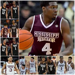 Mississippi State Basketball Jersey NCAA Stitched Jersey Qualquer Nome Número Homens Mulheres Juventude Bordado Dashawn Davis KeShawn Murphy Josh Hubbard Jaquan Scott