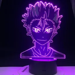 haikyuu nishinoya yuu for for Kids Child Child Bedroom Decor Nightlight RGB Colorful Desk LED NIGHT LIGHT MANGA 3Dランプアニメギフト261D