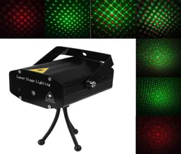 Laserbeleuchtung 150 MW Mini Red Green Moving Party Laser Bühnenlicht Laser DJ Party Light Twinkle 110240V 5060Hz mit Tripod LIG4275724