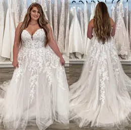 Plus Size Boho Hochzeitskleid 2024 Schatz Applikationen Spitzen Country Braut Kleider elegante Frauen Country Civil Beach Brautkleid Vestios Novias Robe de Mariage