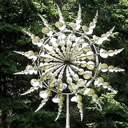 Solar Lamps 2021 Unique And Magical Metal Windmill Outdoor Dynamic Spinners Wind Power Catchers Exotic Yard Patio Lawn Garden Deco227S