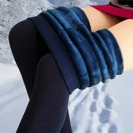 Legginsy dla kobiet jesienne i zimowe pluszowe zagęszczone talia za ciepłe spodnie