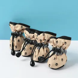 4pcs küçük büyük köpekler için evcil köpek ayakkabıları kedi anti -slip yumuşak ayarlanabilir pençe botları chihuahua çoraplar dachshund köpek açık spor ayakkabıları 231221