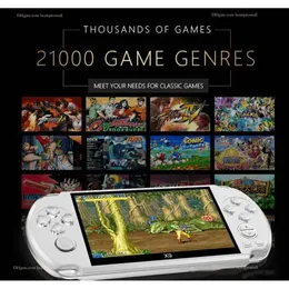 PSP 레트로 게임 5.0 인치 스크린 지원 TV를위한 비디오 게임 콘솔 X9 핸드 헬드 게임 플레이어 MP3 영화 카메라 멀티미디어 1pcs
