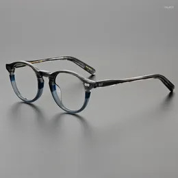 Sunglasses Frames High Quality Retro Round Acetate Glasses Frame Men Women Designer Optical MILTZEN Eyewear Myopia Reading Prescription