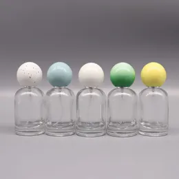 Premium Perfume Bottle 30ML color ball cover portable perfume dispenser spray bottle Oblique shoulder glass bottle