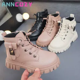 Atletico Outdoor 2023 Stivali da ragazza per bambini Autumn e Winter Girls Ankle Boots Fashion non slip Boys PU Stivali Stivali Stivali per bambini Fall Q231222