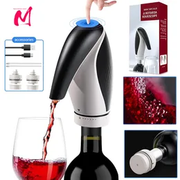 Wine Aerator Electric Wine Decanter and Dissenser One Touch Wine Pourers Wine Accessories With Wine Stopper Preserver 231222