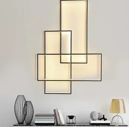 Lampade moderne novità rettangolo a muro a parete lempade acriliche soggiorno lampade camera da letto corridoio sconce llfa