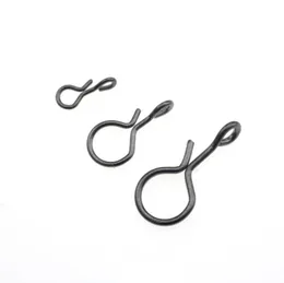 Rompin 100pcslot Fly Fishing Snap Hooks Quick Change For Flies Hooks And Lures Carbon Steel Fishing Snaps Accessories S M L4459667