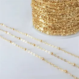 Brillenketten Real 14K Gold gefüllt Satellitenkette 1mm Kette Halskette Gold Schmuck Minimalist Goldgefüllte Kette DIY -Schmuck 231222