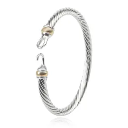 Moda de 5 mm Bangle Free Wire Bracelet U Fio de prata de prata Exquisite Bangleia de jóias para Women211k