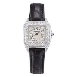Zegarki projektanta Carti moda luksusowe zegarek klasyczne zegarki czołgów inkrustowane z diamentowymi zegarkami dla mężczyzn i kobiet pary kwadratowy trend Roman Large Dial Watch
