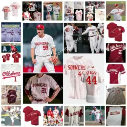 Oklahoma OU Stitched College Baseball Jersey Conor McKenna 2 Blake Brewster 7 Milan Walla 27 Vujovich 20 Will Dennis 1 Diego Muniz 39 Braxto