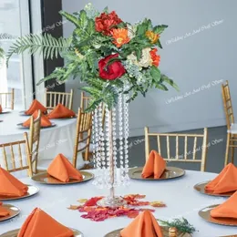 10pcs )Tall 60cm/50cm/70cm/80cm/100cm) Wedding Supplies Gold Metal Crystal Flower Stand Wedding Table Decoration Centerpieces 146