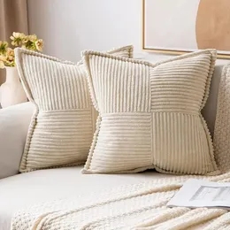 Boho gestreifte Kissenbezüge dekoratives Kissen für Sofa Wohnzimmerbett Weißwurf Abdeckung Polyester Kissenbezüge Kissen 45x45 231221