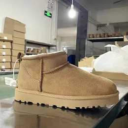 Ultra mini plataforma designer de bota bota bota mulher inverno tornozelo tazz tasman australia botas de neve grossa de fundo real de couro quente e fofo botas com pele