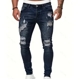 Herren modische gestapelte Jeans Street Kleidung Casual gerade Beine Vintage Jeanshose Cool und trendiger Freund Street Kleidung Hosen 231222