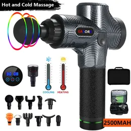 Uppgradera värme Cold Massage Gun Easore X5 Pro Deep Muscle Massager med 1112 huvuden Borstlös motor för hemgymmet 231221