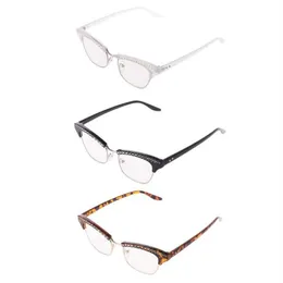 サングラスファッション女性キャットアイリーディングメガネクリスタルラインストーン装飾PREYOPIC IEEWARS EYEGLASSES 1 0〜3 52771