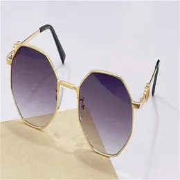 تصميمات الأزياء نساء النظارات الشمسية 2040 Polygon Metal Frame Simple and Negusty Top Quality UV400 Glasses220E