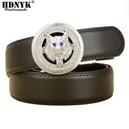 Wolf Brand Designer Belts Men Wysokiej jakości automatyczny pasek skórzany pasek z paskiem swobodnym paskiem z demizacją Buckle224T