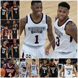 Mississippi State Basketball Jersey NCAA stitched jersey Any Name Number Men Women Youth Embroidered Trey Jackson III Isaac Stansbury Josh Hubbard Jaquan Scott