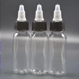Nowe 60 ml przezroczyste butelki 2 unz dla dziobu dla elitarnego 60 ml 1000pcs z czarną białą pokrywką mkgui