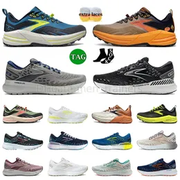 New Brooks Glycerin 20 GTS Brook Cascadia 16 Running Shoes for Mens Women Triple Black White Mesh Anti-Skid Outdoor Grougging Walking Sneakers Sports Sports Trainers