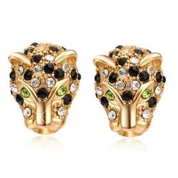 Neuankömmlinge Tiger Head Stud Ohrringe 18K Gelbgold Vintage Animal Ohrings für Frauen Schmuck Accessoires Fashion Schmuck262a