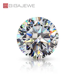 Gigajewe White D Color 0 5-3 0ct 10 قلوب وسهام جولة قطع الماس Moissanite فضفاضة لصنع المجوهرات 233t