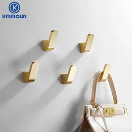 Brush Gold Single Hook Solid Brass Coat Door Back Bathroom Kitchen Hooks Black Towel Rack Kmmoun 231221