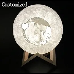 CUSTOM LED Table Lights Moon Night Light Simple Indoor Lighting Living Study Lamp CUSTOM Lamps Creativity Wedding Birthday Gift Cu274t