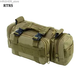 Outdoor Bags Outdoor Multifunctional Cameral Shoulder Bag Military Tactical Waistpack Waterproof Hiking Camping Trekking Cycling Sling BagL231222