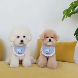 Hundkläder ins-babero botella perro y gato toalla saliv mascotas accesorios oso peluche lazos perros