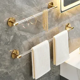 YCRARES GOLD SILD BATH TOWEL BAR ROLL TISSUE PAPER HOLDER 욕실 선반 행거 화장실 세면기 부엌 액세서리 231222
