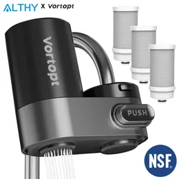 Vortopt Premium Faucet Tap Mount Water Filter Purifier System NSF認定削減ヘビーメタル鉛塩素バッドテイストキッチン231221