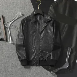 New Men's jacket short jacket famous designer jacket black windproof leather jacket punk zipper cardigan jacket men's jacket