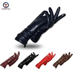 CHING YUN Women Genuine Leather Gloves Winter Autumn Ladies Fashion Brand Sheepskin Thicken Arm sleeve Warm yv01 231221