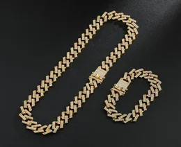 US7 Iced Out 15mm Miami Cuban Link Chain 18 20 24 30 Necklace Rhinestone Bling Hip Hop Netlaces for Men Gifts Jewelry Gifts T20084163093