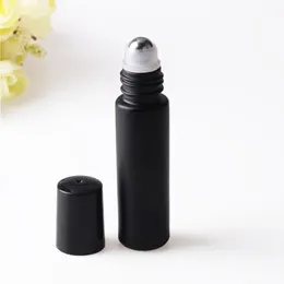 600Pcs/Carton Thick 10ml 1/3oz MINI ROLL ON GLASS BOTTLES For ESSENTIAL OIL with Steel Metal Roller Ball Fragrance PERFUME Free DHL Kkwki