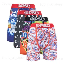 Mutande 4 pezzi intimo uomo sexy boxer stampa boxer slip cueca mutandine maschili lingerie moda mutande cuecas T231223