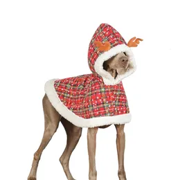 Weihnachtshundkleidung Umhang kleiner großes Haustierbekleidung Winter Pudel Shiba Inu Border Collie Husky Labrador Golden Retriever Kleidung 231222