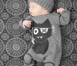 Новый 2017 Baby Dompers Baby Boy Clothing Коттон новорожденная девочка одежда с длинными рукавами мультипликационные новорожденные новорожденные для новорожденных.